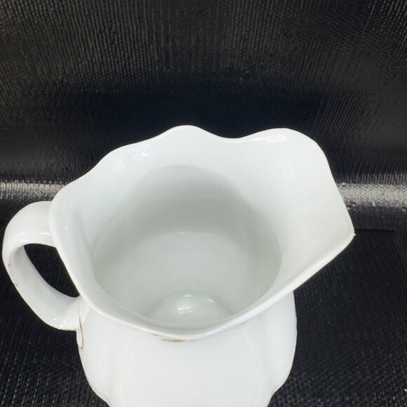 Antique Victoria Austria Fine Porcelain Small Pitcher Creamer Floral Pattern VTG - Picture 7 of 11